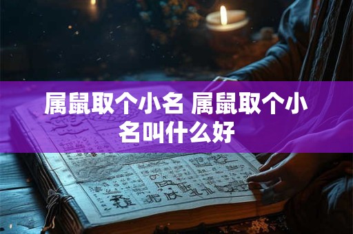 属鼠取个小名 属鼠取个小名叫什么好