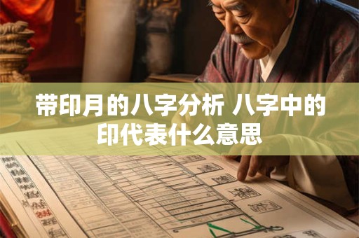 带印月的八字分析 八字中的印代表什么意思
