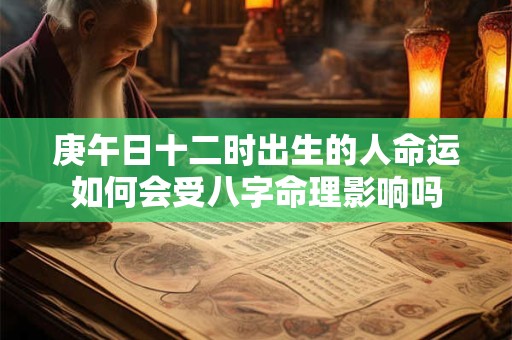 庚午日十二时出生的人命运如何会受八字命理影响吗