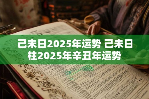 己未日2025年运势 己未日柱2025年辛丑年运势 己未日2025年运势 己未日柱2025年辛丑年运势