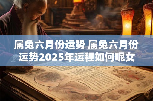 属兔六月份运势 属兔六月份运势2025年运程如何呢女孩