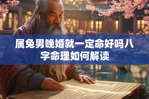 属兔男晚婚就一定命好吗八字命理如何解读