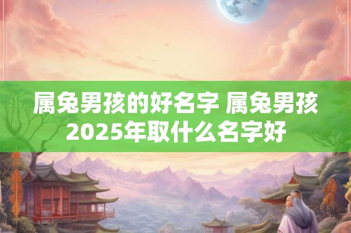 属兔男孩的好名字 属兔男孩2025年取什么名字好