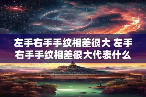 左手右手手纹相差很大 左手右手手纹相差很大代表什么 左手右手手纹相差很大 左手右手手纹相差很大代表什么