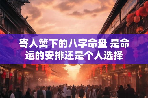 寄人篱下的八字命盘 是命运的安排还是个人选择 寄人篱下的八字命盘 是命运的安排还是个人选择