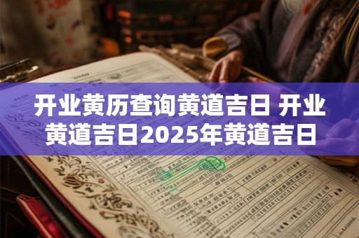 开业黄历查询黄道吉日 开业黄道吉日2025年黄道吉日查询