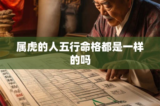 属虎的人五行命格都是一样的吗