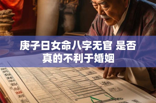 庚子日女命八字无官 是否真的不利于婚姻