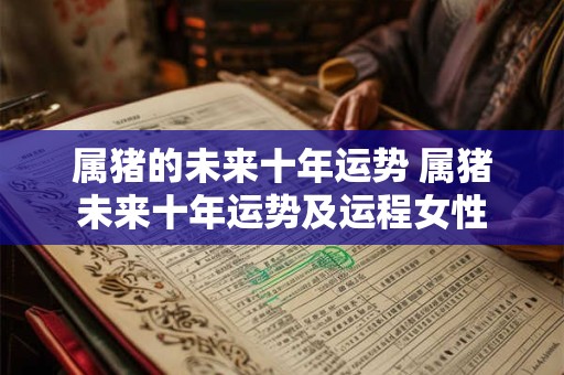 属猪的未来十年运势 属猪未来十年运势及运程女性
