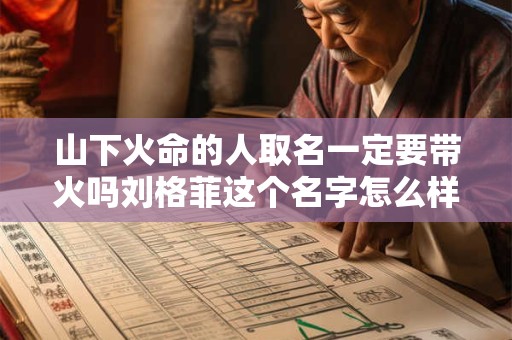 详细阅读:山下火命的人取名一定要带火吗刘格菲这个名字怎么样 山下火命的人取名一定要带火吗刘格菲这个名字怎么样