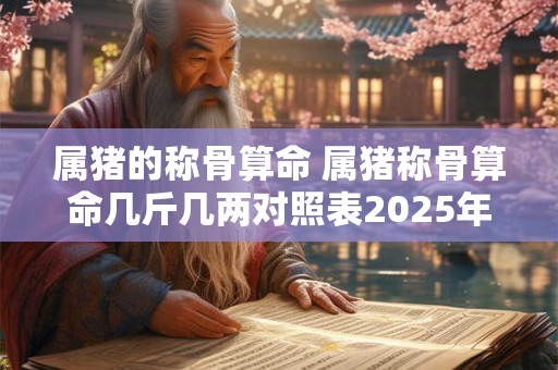 属猪的称骨算命 属猪称骨算命几斤几两对照表2025年 属猪的称骨算命 属猪称骨算命几斤几两对照表2025年