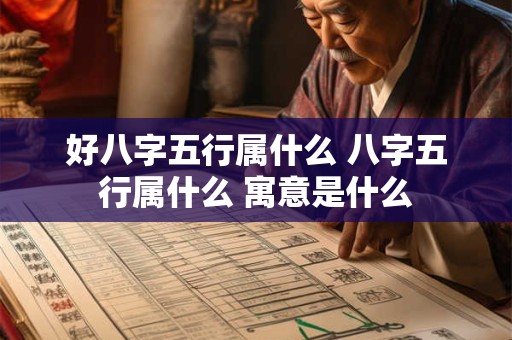 好八字五行属什么 八字五行属什么 寓意是什么 好八字五行属什么 八字五行属什么 寓意是什么