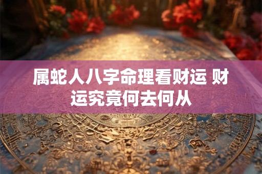 属蛇人八字命理看财运 财运究竟何去何从 属蛇人八字命理看财运 财运究竟何去何从