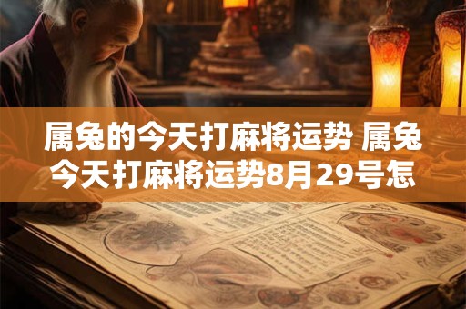 属兔的今天打麻将运势 属兔今天打麻将运势8月29号怎么样