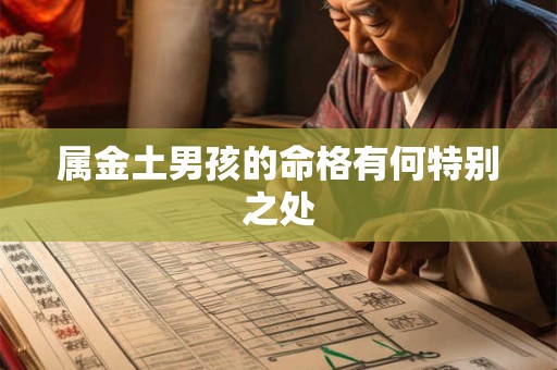 属金土男孩的命格有何特别之处