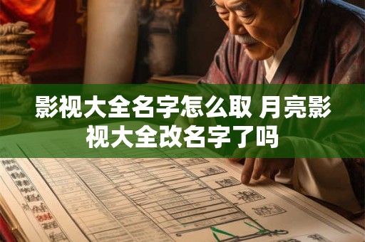 影视大全名字怎么取 月亮影视大全改名字了吗