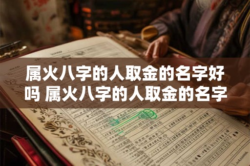 属火八字的人取金的名字好吗 属火八字的人取金的名字好吗女孩