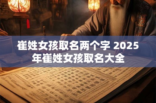 崔姓女孩取名两个字 2025年崔姓女孩取名大全