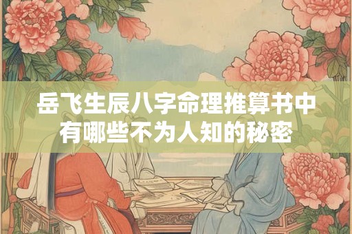 岳飞生辰八字命理推算书中有哪些不为人知的秘密