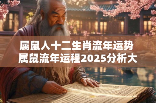 属鼠人十二生肖流年运势 属鼠流年运程2025分析大全