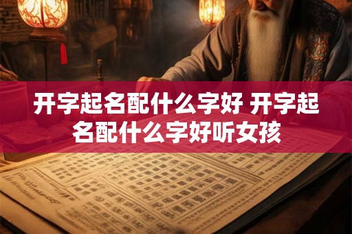 开字起名配什么字好 开字起名配什么字好听女孩
