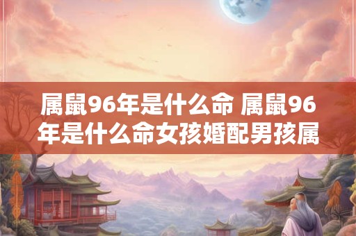 属鼠96年是什么命 属鼠96年是什么命女孩婚配男孩属相