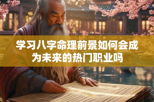 学习八字命理前景如何会成为未来的热门职业吗