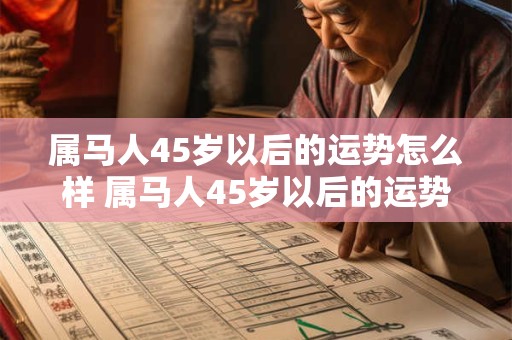 属马人45岁以后的运势怎么样 属马人45岁以后的运势怎么样呢