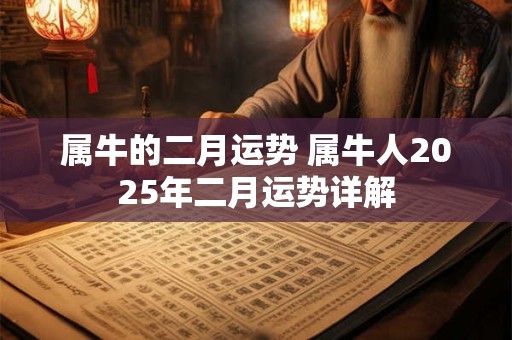属牛的二月运势 属牛人2025年二月运势详解