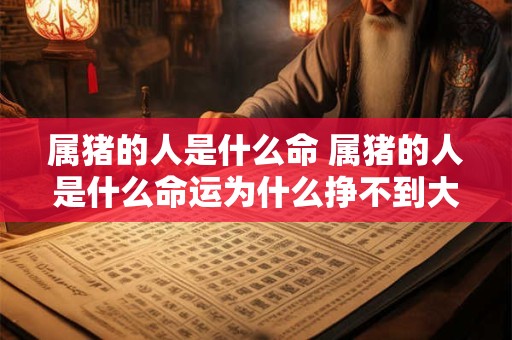 属猪的人是什么命 属猪的人是什么命运为什么挣不到大钱