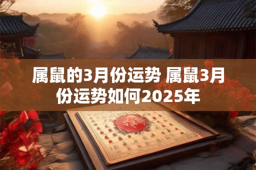 属鼠的3月份运势 属鼠3月份运势如何2025年