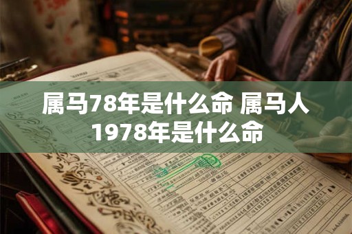 属马78年是什么命 属马人1978年是什么命