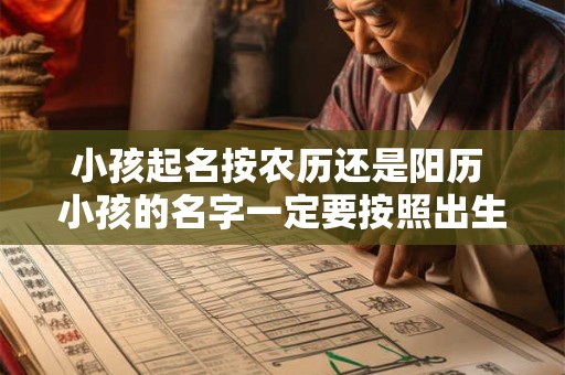 小孩起名按农历还是阳历 小孩的名字一定要按照出生时间取名 小孩起名按农历还是阳历 小孩的名字一定要按照出生时间取名