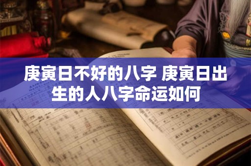 庚寅日不好的八字 庚寅日出生的人八字命运如何