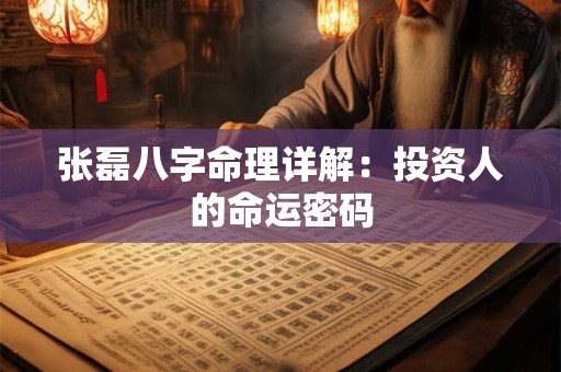 张磊八字命理详解：投资人的命运密码