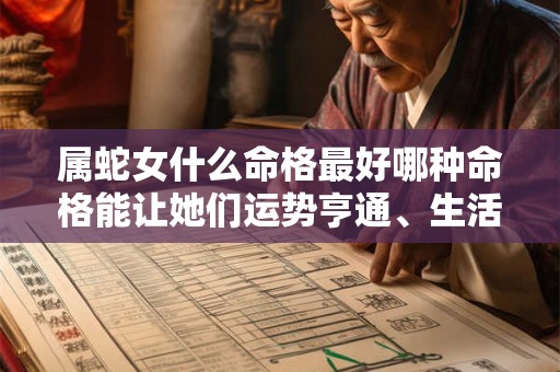 属蛇女什么命格最好哪种命格能让她们运势亨通、生活美满