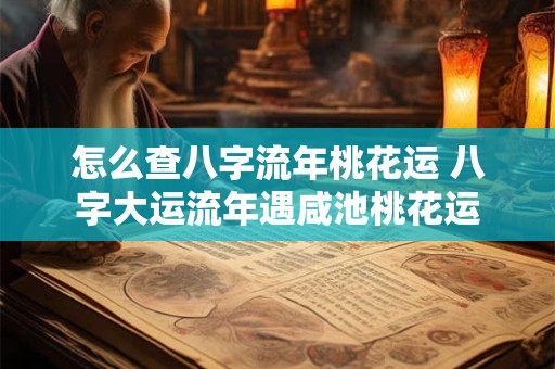 怎么查八字流年桃花运 八字大运流年遇咸池桃花运