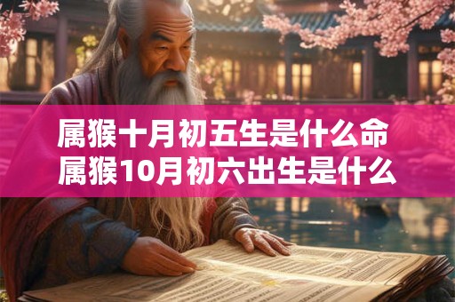 属猴十月初五生是什么命 属猴10月初六出生是什么命