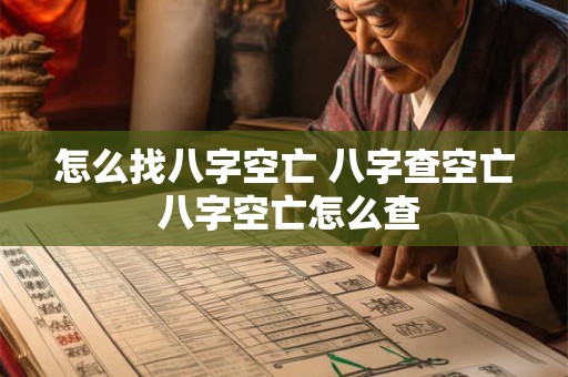 怎么找八字空亡 八字查空亡 八字空亡怎么查