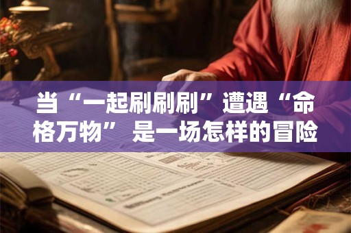 当“一起刷刷刷”遭遇“命格万物” 是一场怎样的冒险 当“一起刷刷刷”遭遇“命格万物” 是一场怎样的冒险