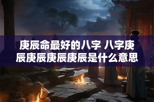 庚辰命最好的八字 八字庚辰庚辰庚辰庚辰是什么意思