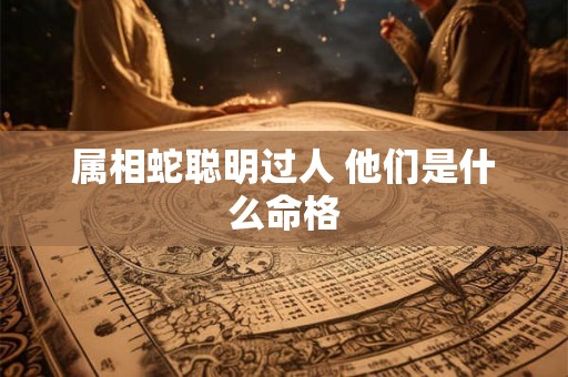 属相蛇聪明过人 他们是什么命格