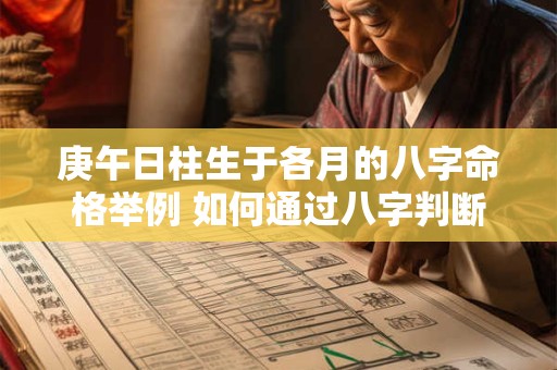 庚午日柱生于各月的八字命格举例 如何通过八字判断命运