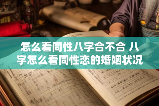 怎么看同性八字合不合 八字怎么看同性恋的婚姻状况