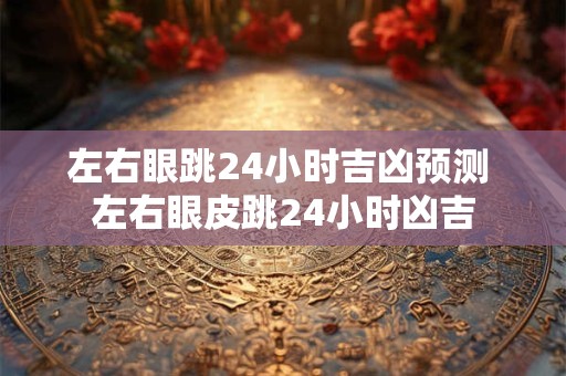 左右眼跳24小时吉凶预测 左右眼皮跳24小时凶吉