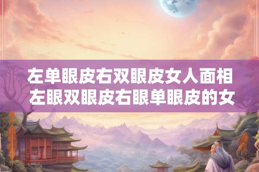 左单眼皮右双眼皮女人面相 左眼双眼皮右眼单眼皮的女人面相