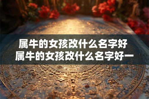 属牛的女孩改什么名字好 属牛的女孩改什么名字好一点