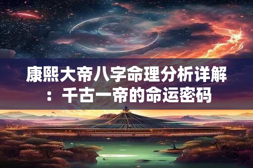 康熙大帝八字命理分析详解：千古一帝的命运密码