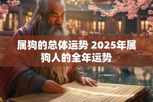 属狗的总体运势 2025年属狗人的全年运势