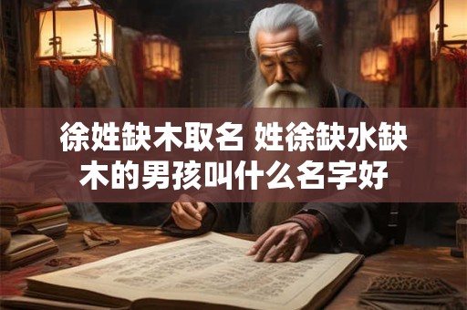 详细阅读:徐姓缺木取名 姓徐缺水缺木的男孩叫什么名字好 徐姓缺木取名 姓徐缺水缺木的男孩叫什么名字好